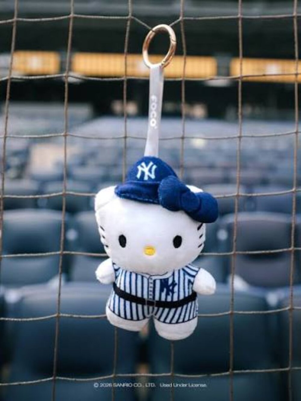 Limited Edition 2026 Hello Kitty x Yankees Plush Keychain Bag Clip